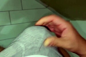 Amateur Christmas scene with tanned woman flashing