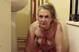 european milf enjoys homemade bdsm session with toys