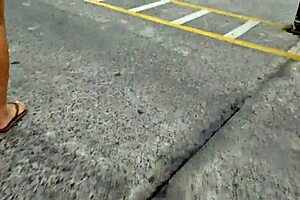 Does This Wife Dare Show Her Ass Without Panties in Public?