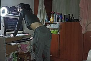 Beautiful woman blindfolded on the street, bent over for humiliation, riding big natural tits in interview.