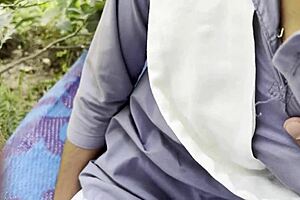 Indian schoolgirl taken to forest for tight pussy fucking