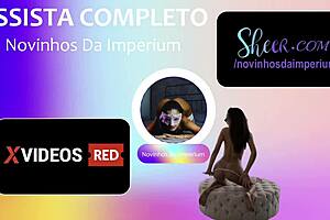 Young Brunette Lesbian Gags on Dick