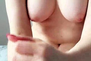Watch This Hot Amateur Give A Handjob Leading To A Massive Cumshot In POV?
