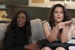 Wow, big tits lesbian milf swaps girlfriend with ebony bff