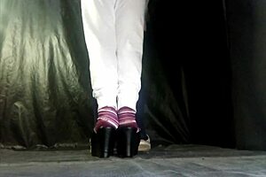 Real couple engages in role play as brunette latina