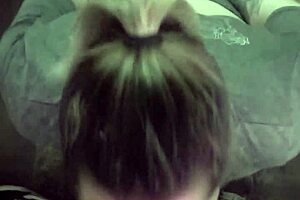 latina girlfriend deepthroats cock before work, swallows