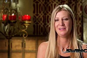 Gorgeous brunette milf gets pounded by friend