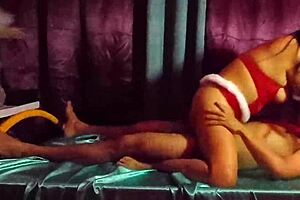 check out this delicious christmas clip with mature girlfriend in dress