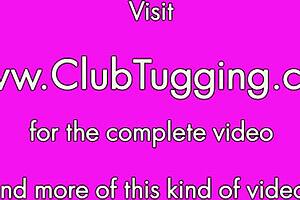 Mature MILF Gives Close-Up Handjob To Huge Cock