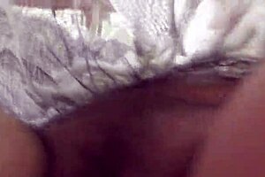 Feeling exposed in hairy mature upskirt on carriage part 2