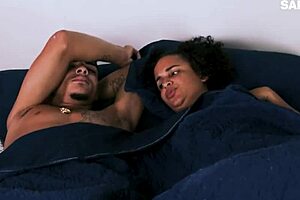 Fucking the young Brazilian girl with big tits in cowgirl position.