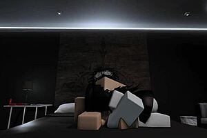 Fucking my busty goth friend in Roblox?