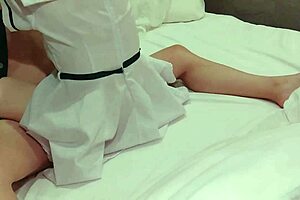 I creampied in cowgirl, semen spilled, schoolgirl cosplay orgasm oops