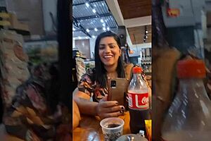 Wife shows hairy pussy on beach and market 😈.