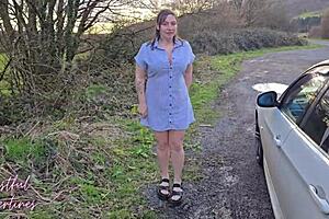 hairy mature milf swallowed my cum in car