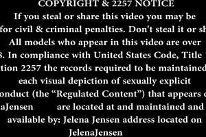 Jelena Jensen Masturbating Pussy with Vibrator and Dildo