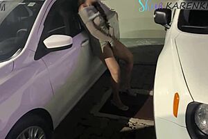 Paid Blowjob To Valet In Party Parking Lot Front Of Cuckold - Karenkiss
