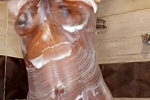 sexy whore getting you all worked up with her wet pussy and dildo 😈