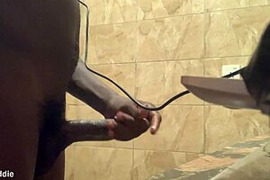 Neighbor's hard big black cock was ready to plunge deeper into eager amateur.