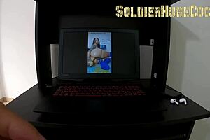 Neighbor porn actress Alexa Lewis asks for sugar and sucks SoldierHugeCock's cock