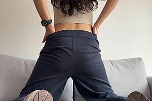 Lesbians Touch Asses In Bed