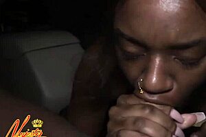 Hey, check out Ebony's first ever sex tape outdoors