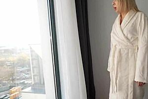 Step Mom Catches Step Son Watching Porn and Helps Him Cum