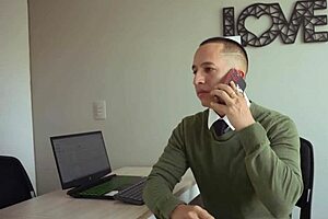 i seduce my boss with tight pussy riding in the office for that new job