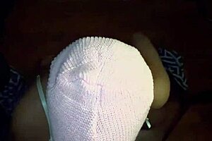 masked curvy baddie in lingerie deepthroats big black cock from neighbor 😈