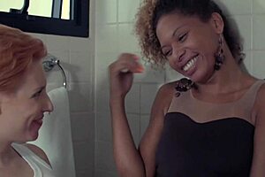 emme white and giovana bombom get playful together in a cozy hotel room