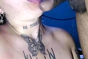 She enjoys it through mouth and ass, loving every moment as blonde latina lover.