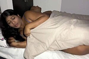 Stepdad mistakes stepdaughter for wife and fucks her pussy until creampie fills it