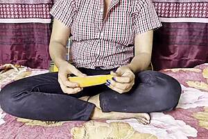 College girl teases by fingering her pussy in the bathroom - but is it her first time?