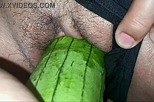 Curvy babe with big natural tits gets pounded doggystyle until creampie fills her up