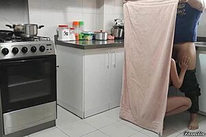 so my girlfriend's best friend stays over and we end up cheating with doggystyle. she's a hot latina milf taking big cock like a pro in this jav-style cuckold scene.