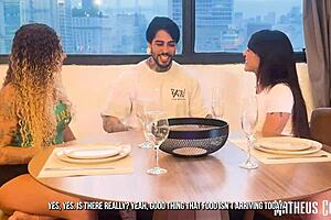 I challenged my friends in a game where the prize was sex a tres in my apartment collab Bruninha a surfista and Stellar