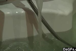 Dagfs Blonde Teen Masturbates And Sucks Cock In Steamy Hot Bathtub Session