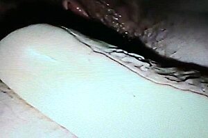 her cum dripping from dildo fucked wife pussy