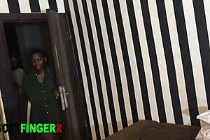 Begging And Love Making With Big Tits Ebony Riding Oiled Pussy On Monster Cock