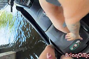 Sexy Latina Essie Gets Fucked On Top Of Jet-Ski By Brian Omally With Huge Ass And Deepthroat Action