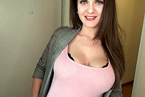 Stepmother Cumming Hard In Condom As Stepson Watches At Office