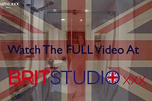 British teen slut strips clothes in shower for first time voyeur flashing of wet chubby pussy and long hair