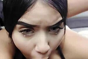 I Love Sucking His Cock While He Drives Publicly, This Cute Latina Teen Rides In Cowgirl With Pretty Babe Vibes