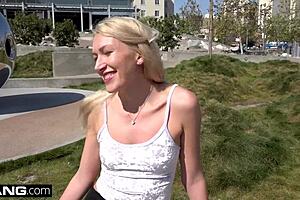 Russian Milf Flashes Tits