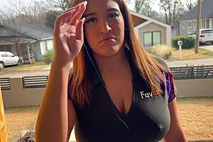 delivery slut with big boobs handles your package with hardcore blowjob and anal