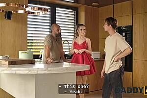 Daddy4k Slutty Gf Is Sucking A Cock And Then Stripteasing For Another In One Room