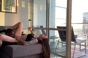 Whoa, that sunset creampie in LA was intense with wet pussy riding and squirting everywhere