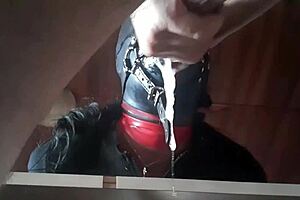 Milf gives oral creampie with cum swallow and facial in slowmotion preview.