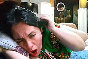 indian stepmother gets fucked hard by her stepson with rough cowgirl riding and wet pussy action 😈