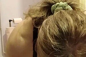 Esclave F, lick the toilet like a bound slut with your ass bent over and buttplug in.